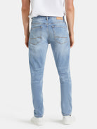 Jeanswest Men's Slim Tapered Jeans | MLC-07671-01R 98% Cotton Stretch Denim | Modern Blue | Versatile Fit