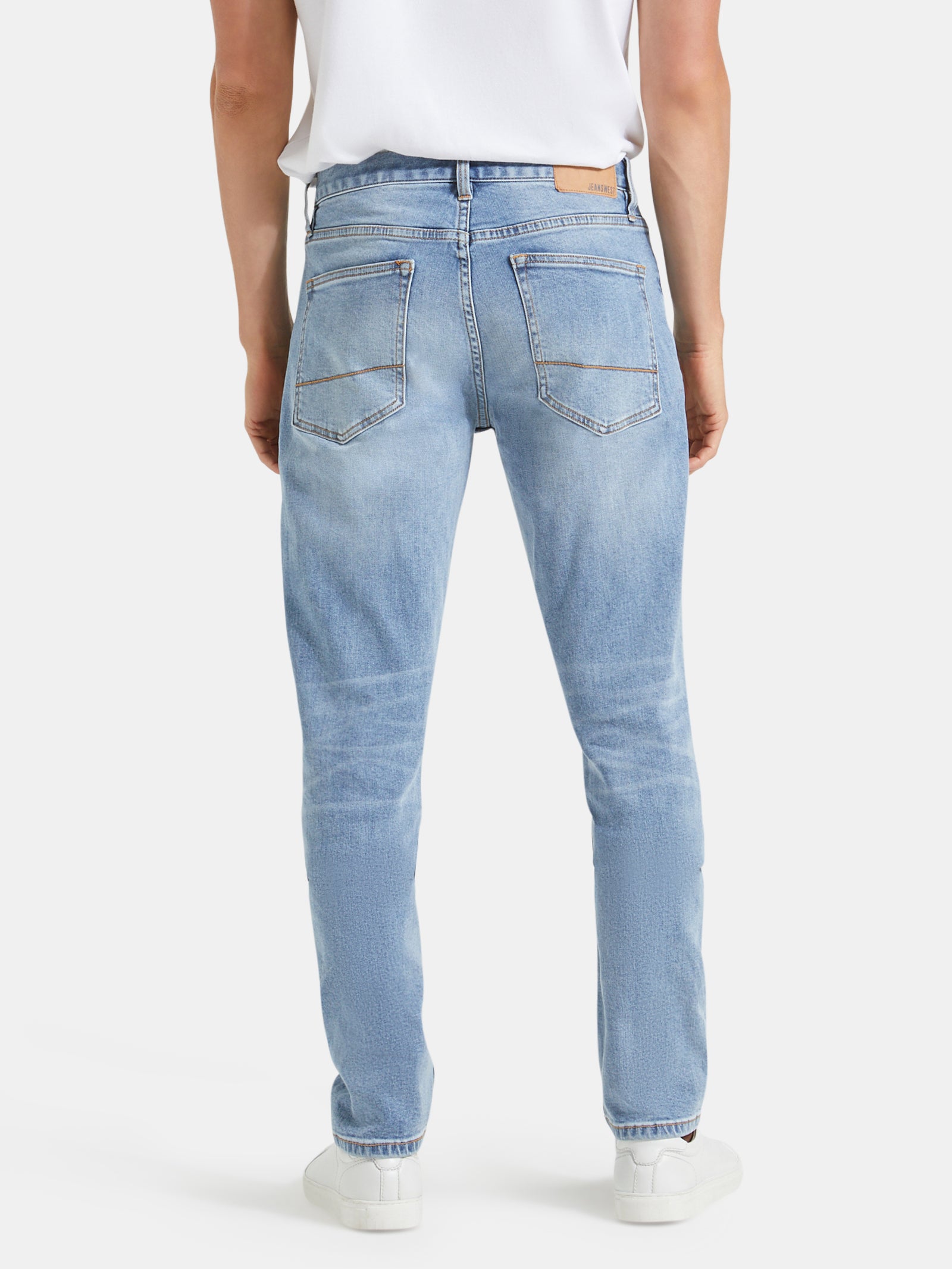 Jeanswest Men's Slim Tapered Jeans | MLC-07671-01R 98% Cotton Stretch Denim | Modern Blue | Versatile Fit