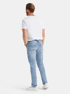 Jeanswest Men's Slim Tapered Jeans | MLC-07671-01R 98% Cotton Stretch Denim | Modern Blue | Versatile Fit