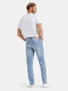 Jeanswest Men's Slim Tapered Jeans | MLC-07671-01R 98% Cotton Stretch Denim | Modern Blue | Versatile Fit