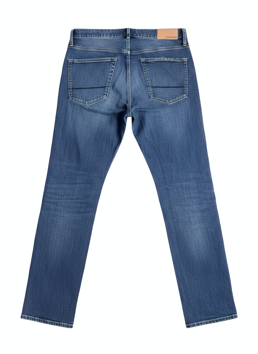 Jeanswest Men's Slim Straight Jeans | MLC-10321-01R 98% Cotton Stretch Denim | True Vintage Blue | Classic Fit |