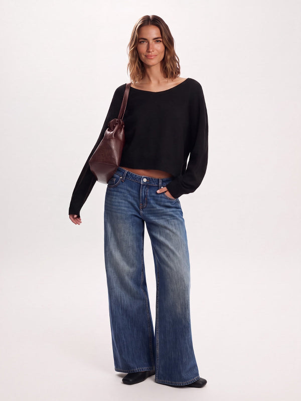 Women's Vintage Streetwear Wide-Leg Jeans
