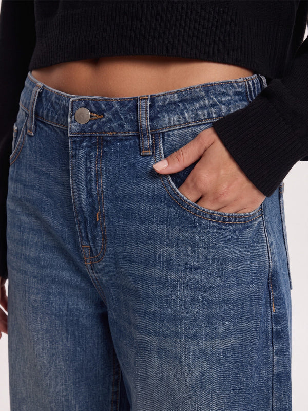 Women's Vintage Streetwear Wide-Leg Jeans