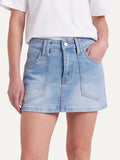 Women's Denim Mini Skort with Pockets