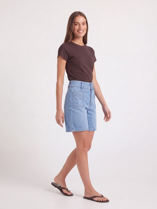 Women's Wide-Leg Denim Shorts