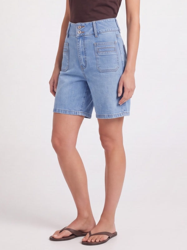 Women's Wide-Leg Denim Shorts
