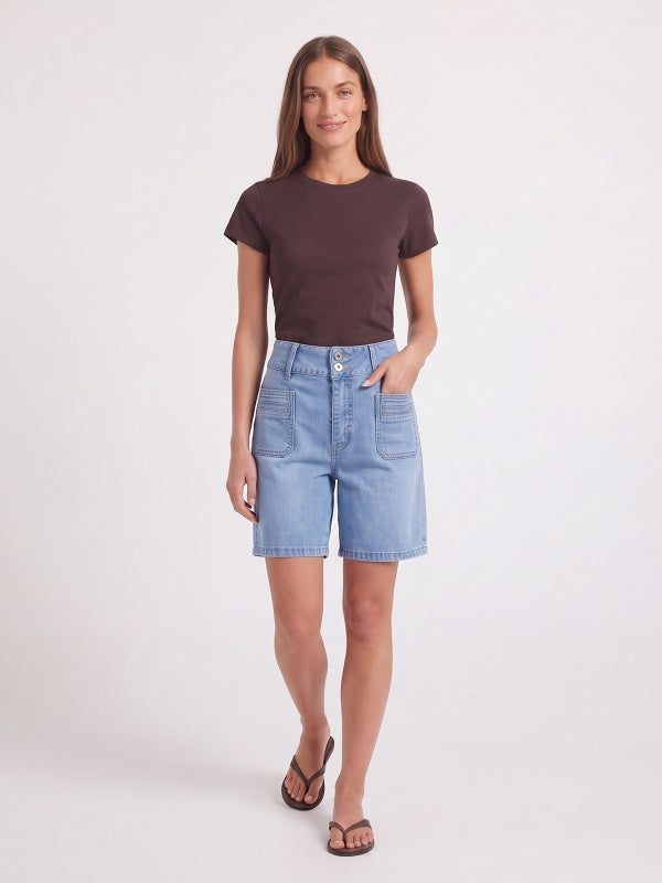Women's Wide-Leg Denim Shorts
