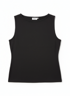 Jeanswest Women's Boatneck Tank Top | WTO-18360 96% Cotton Sleeveless | Smart Casual Basic | White Black Yellow |