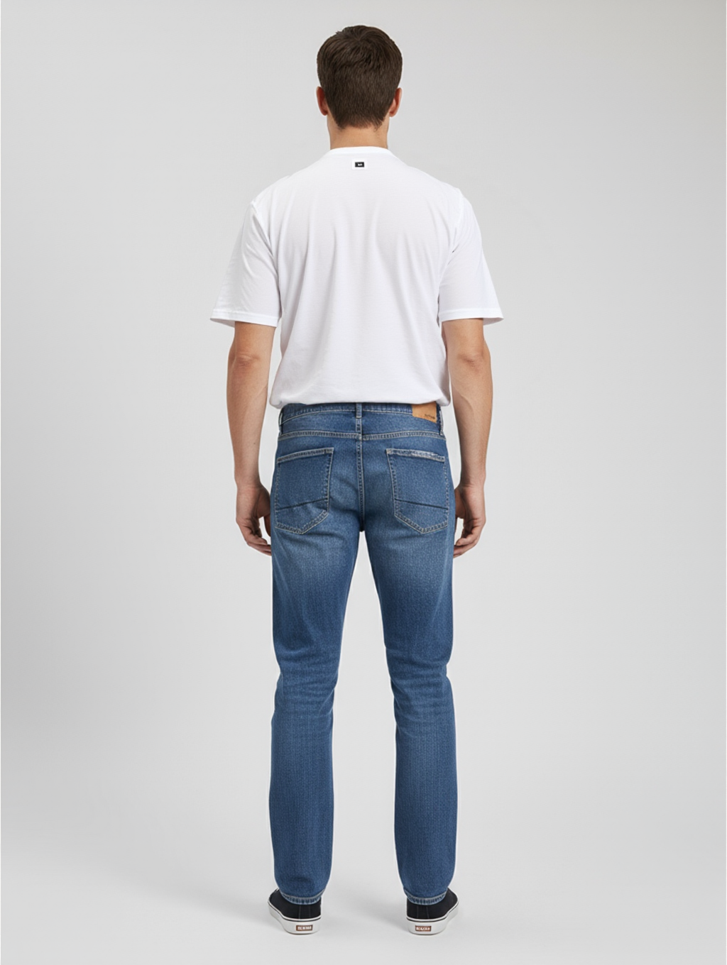 Jeanswest Men's Slim Straight Jeans | MLC-10321-01R 98% Cotton Stretch Denim | True Vintage Blue | Classic Fit |