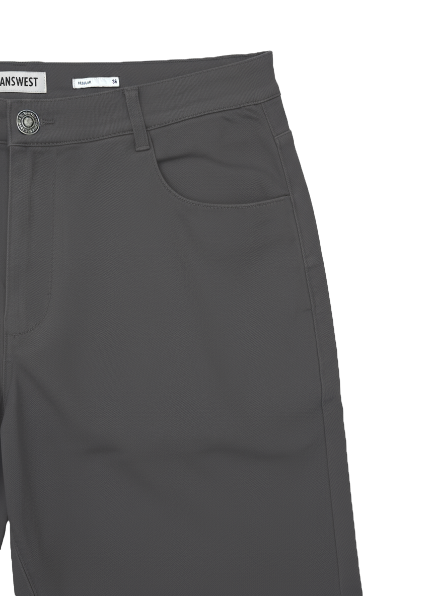 Jeanswest Men's Shorts 5 Pocket |MSO-12136-05/-01 Cotton Stretch Shorts | Light Sand Charcoal | Above Knee Length