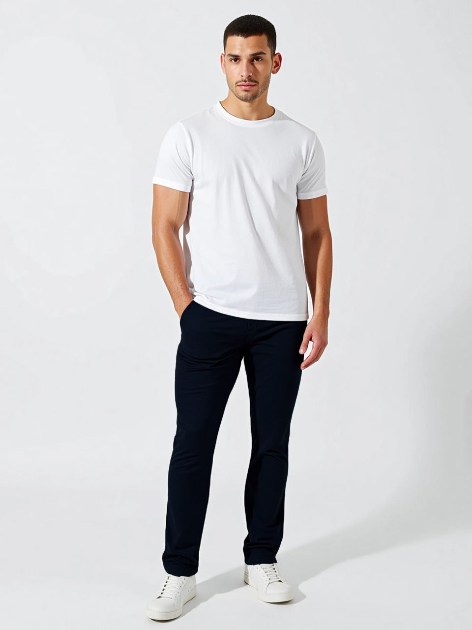 Jeanswest Men's Slim Tapered Jeans | MLC-00490-01R 98% Cotton Stretch Denim | Black Rinse | Tapered Leg Fit