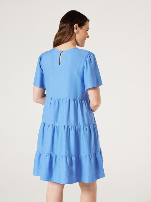 Bobby Tiered Dress, Sapphire, hi-res