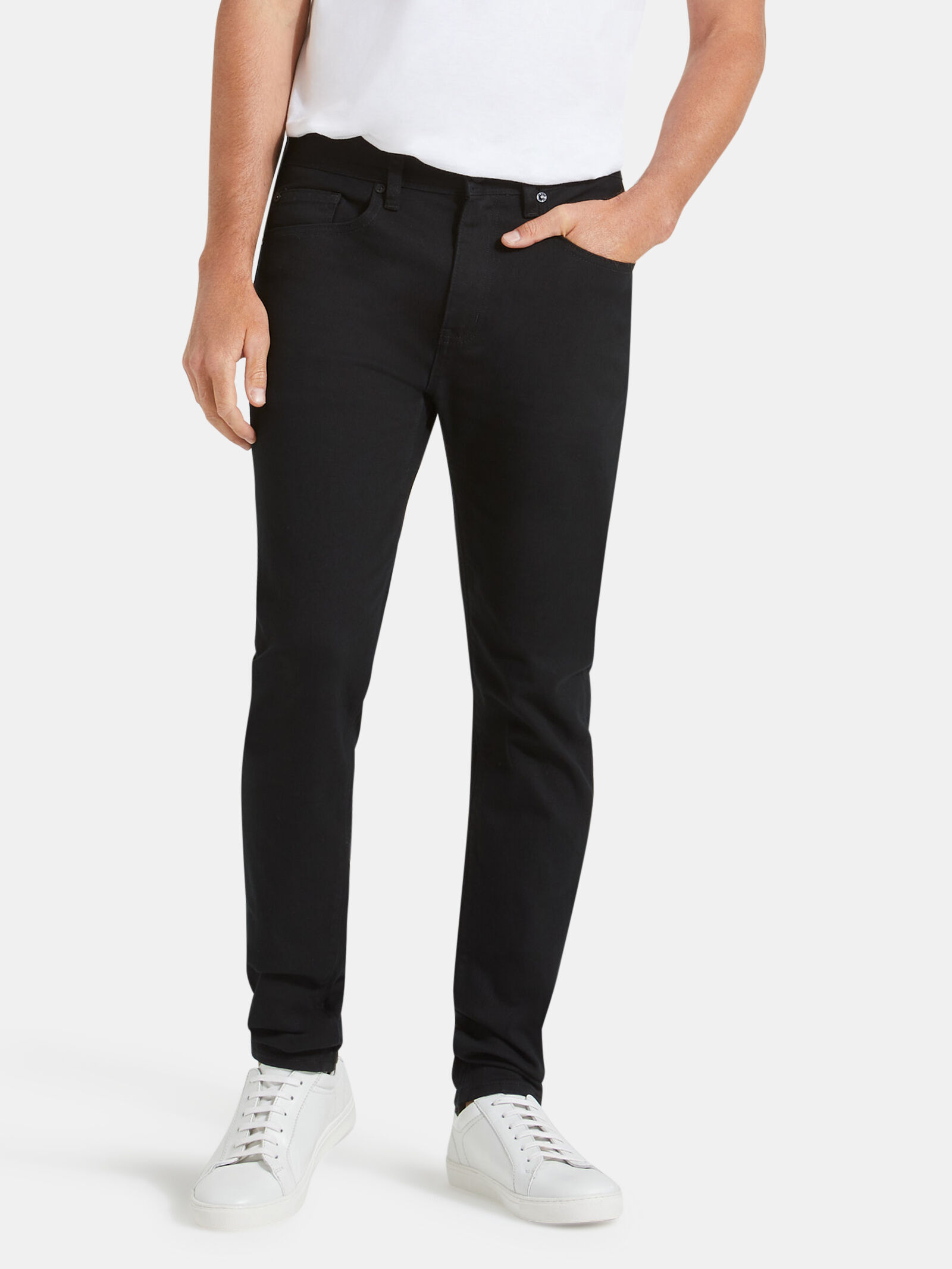 Black skinny discount jeans men