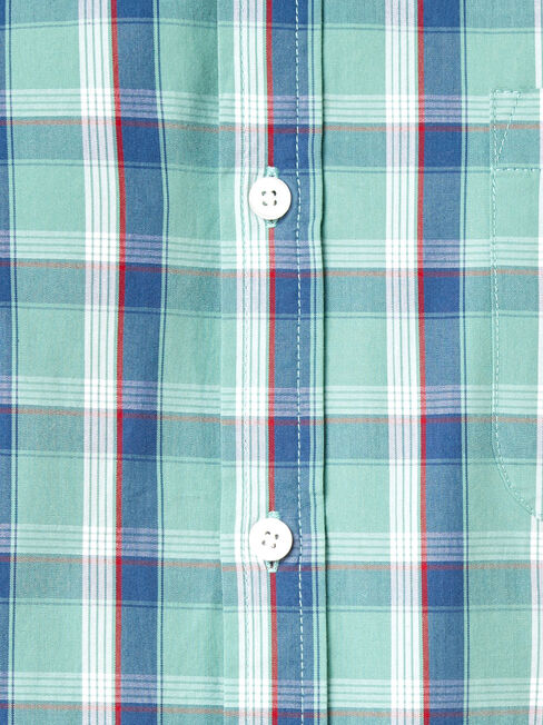 Todd Short Sleeve Check Shirt, Stripe, hi-res