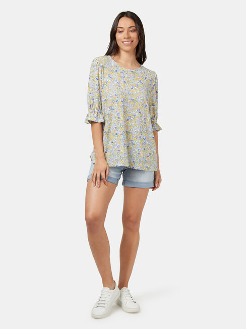 Fiona Formal Jersey Top, Green, hi-res