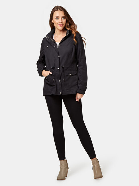 Sadie Water Resistant Jacket, Black, hi-res