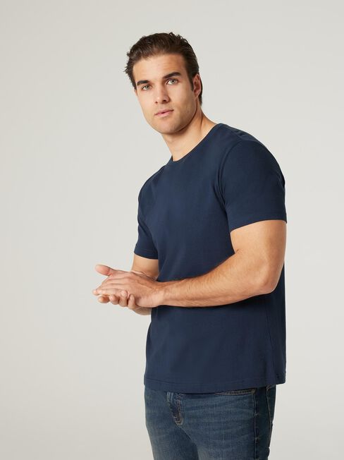 SS Basic Tee, Navy, hi-res