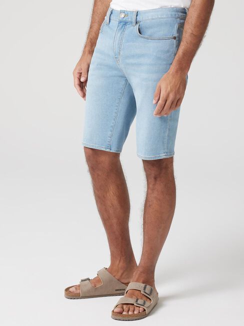 Connor Knit Denim Short Summer Blue, Blue, hi-res