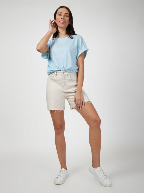 Drop Shoulder Tee, Light Blue, hi-res