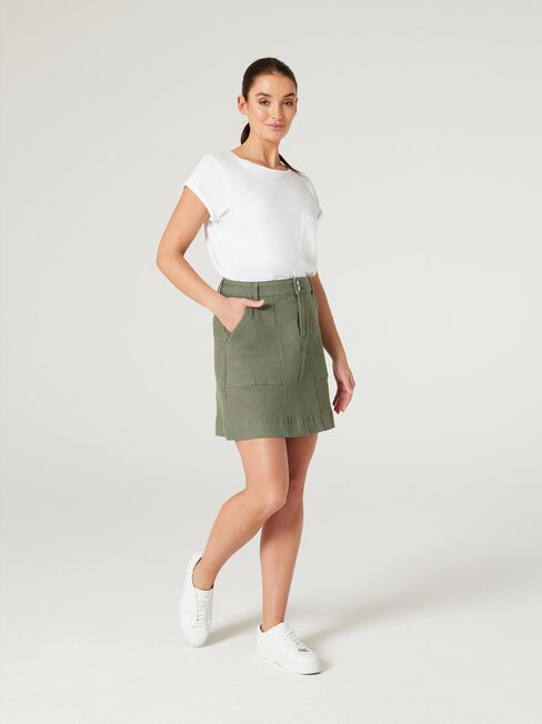 Hayley Utility Skirt, Khaki, hi-res