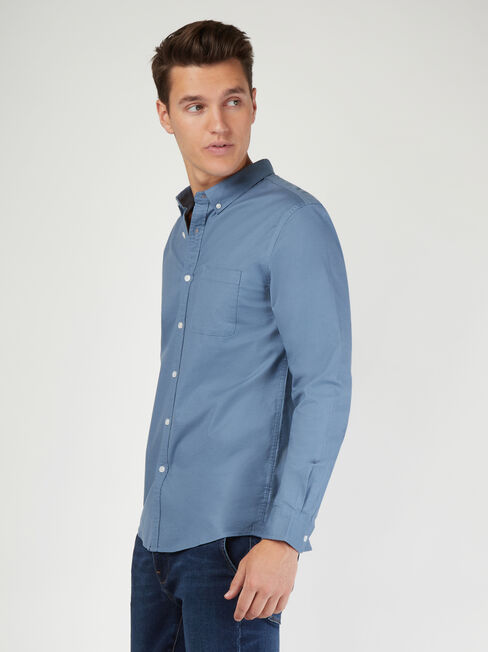 LS Heston Oxford Shirt, Blue, hi-res
