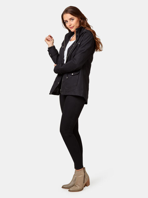 Sadie Water Resistant Jacket, Black, hi-res