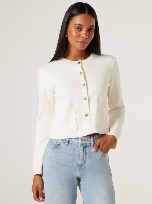 Diana Milano Cardigan, Off White, hi-res