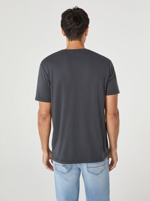 SS Ford Mustang Logo Print Crew Tee, Grey, hi-res