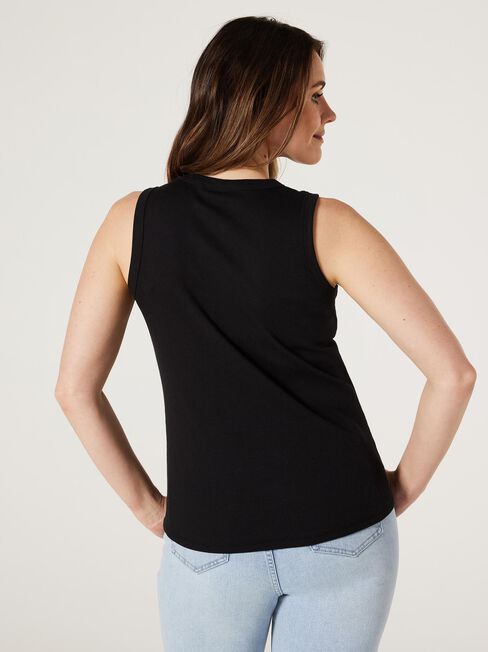 Rib Essential Tank, Black, hi-res