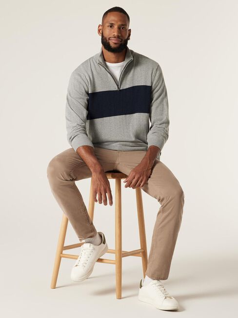 Noah Funnel Zip Neck Knit