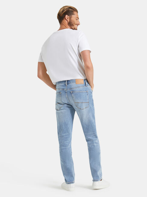 Slim Tapered Jeans Modern Blue, Light Indigo, hi-res