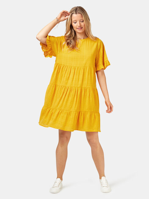 Julia Kaftan Dress, Yellow, hi-res