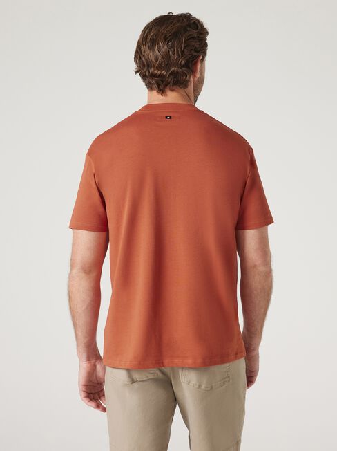 Ace Relaxed Fit Basic Crew Tee, Orange, hi-res