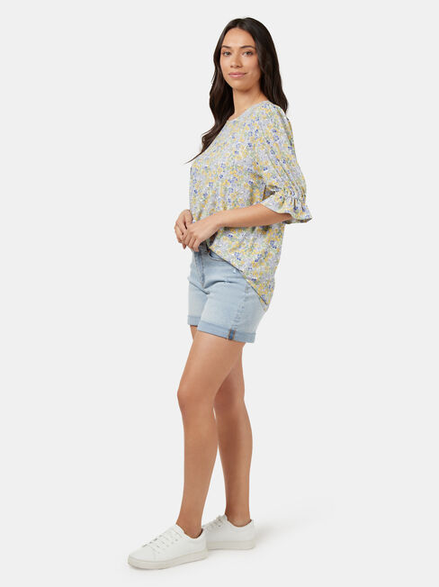 Fiona Formal Jersey Top, Green, hi-res