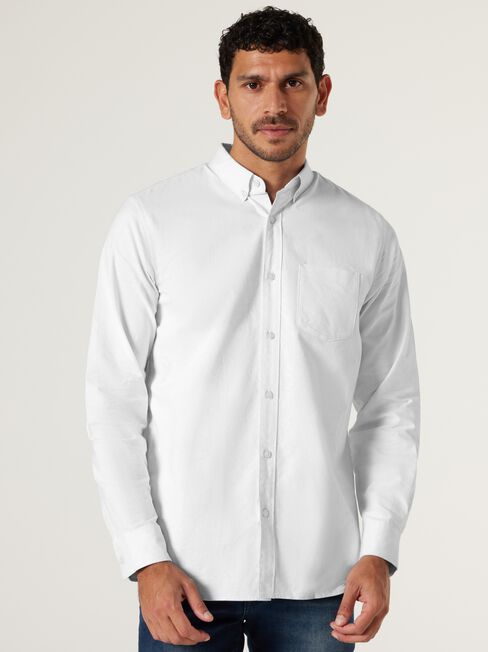 Austin Oxford Shirt, White, hi-res