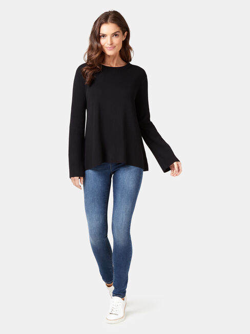 Milly Swing Knit, Black, hi-res