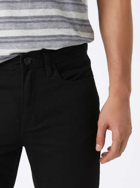 Slim Straight Jeans Black, Black, hi-res