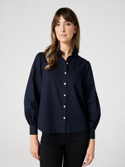 Dina Blouson Slv Shirt, Ink, hi-res