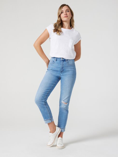 Brooke HW Tapered Crop Jeans