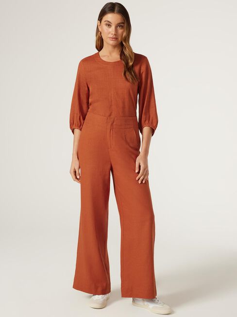 Blake Blouson Sleeve Top, Orange, hi-res