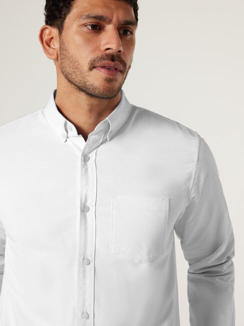 Austin Oxford Shirt, White, hi-res