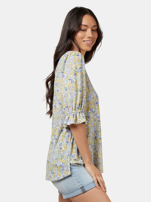 Fiona Formal Jersey Top, Green, hi-res