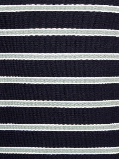 Lincoln Stripe Crew Knit, Blue, hi-res