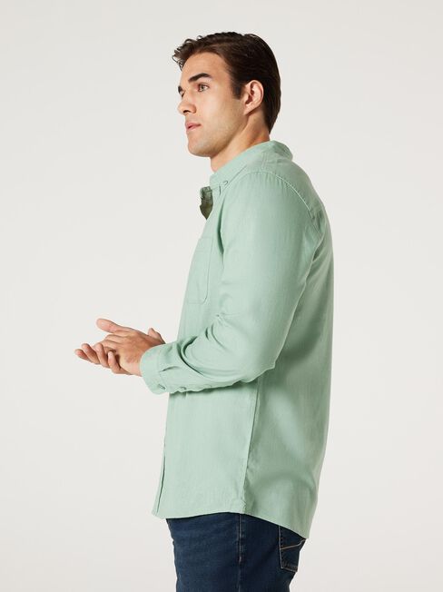 Brody Textured Long Sleeve Shirt, Sea Green, hi-res