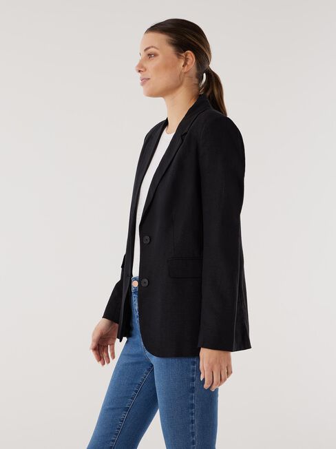 Kitty Straight Blazer, Black, hi-res