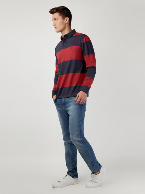 LS Granger Stripe Rugby Polo