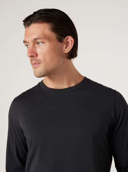 Vienna Long Sleeve Tee, Black, hi-res