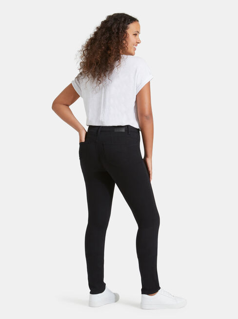 Butt Lifter Skinny Jeans, Black, hi-res