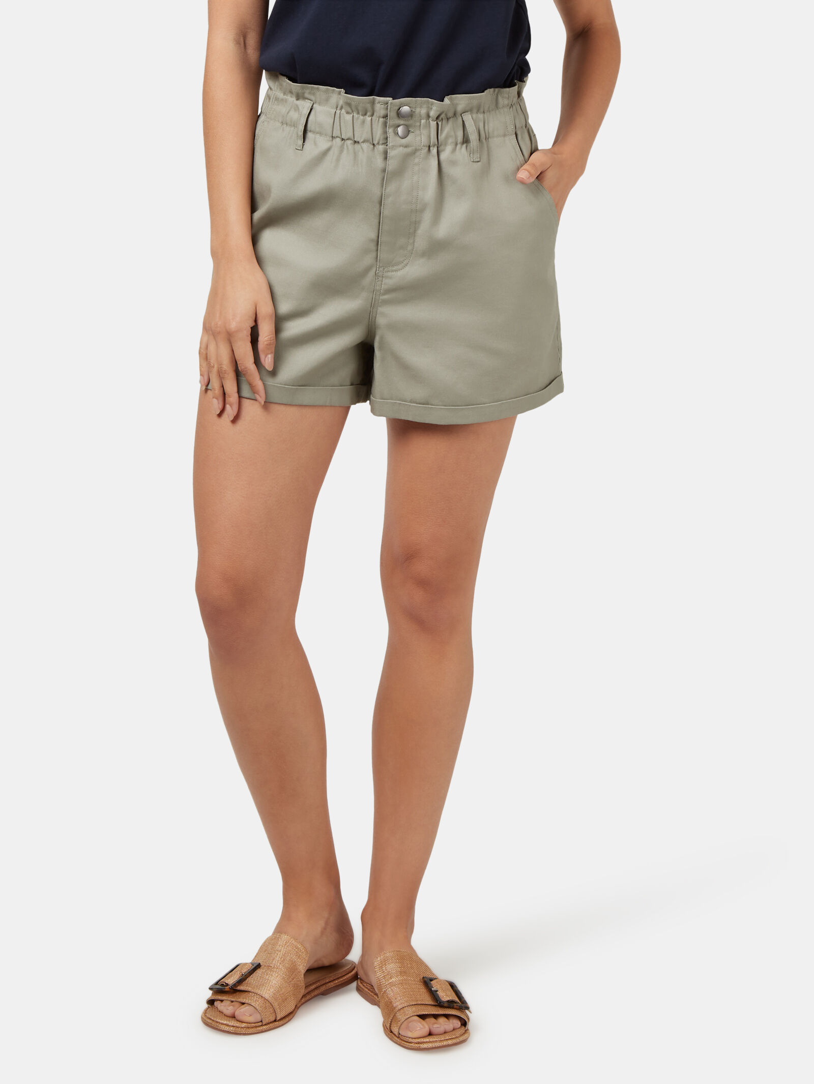 Khaki paper on sale bag shorts