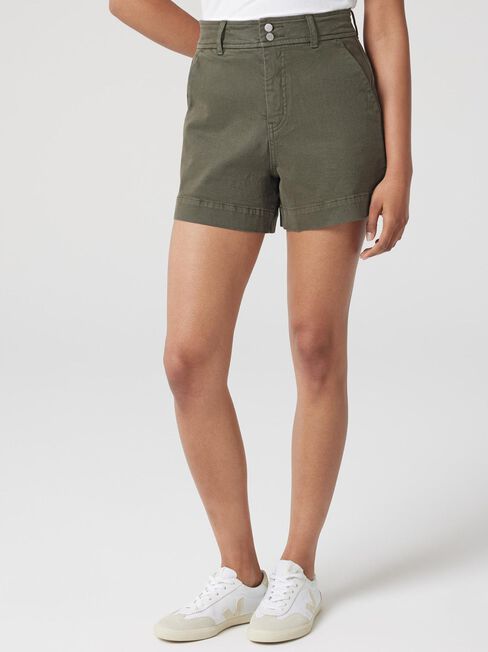Georgia Tummy Trimmer Denim Short, Green, hi-res